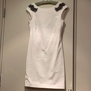 Zara white dress with black rhodium accents